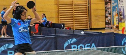 Jia Liu, die erstmals in dieser Saison für den SV DJK Kolbermoor zum Einsatz kam, sorgte mit dem Fünf-Satz-Erfolg gegen Aimei Wang für den erlösenden sechsten Zähler. Foto Erlich