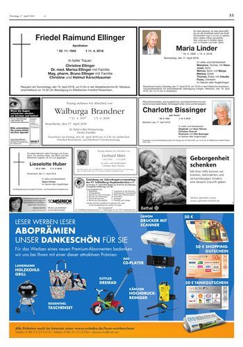 Seite RO33, Ressort Oberbayerisches Volksblatt