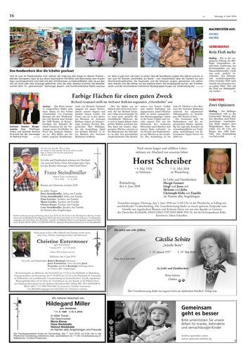 Seite RO16, Ressort Oberbayerisches Volksblatt