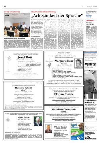 Seite RO18, Ressort Oberbayerisches Volksblatt
