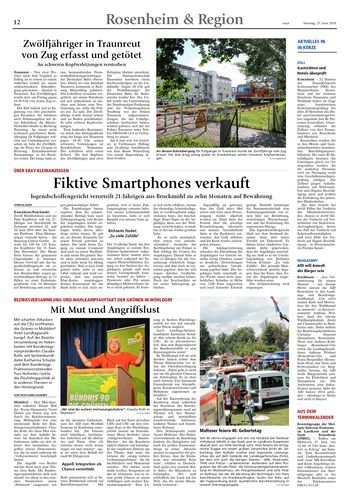 Seite RO12, Ressort Oberbayerisches Volksblatt