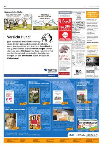 Seite RO36, Ressort Oberbayerisches Volksblatt