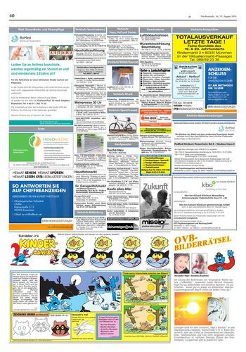 Seite RO40, Ressort Oberbayerisches Volksblatt