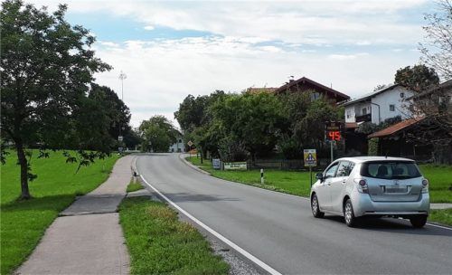 Geschwindigkeitsanzeige zeigt Wirkung in Sonnering