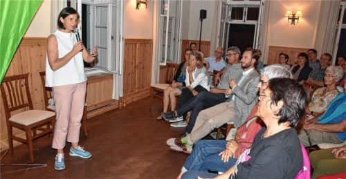 Stellte sich den Fragen der Bürger: Grünen-Spitzenkandidatin Katrin Göring-Eckardt.Foto Schlecker