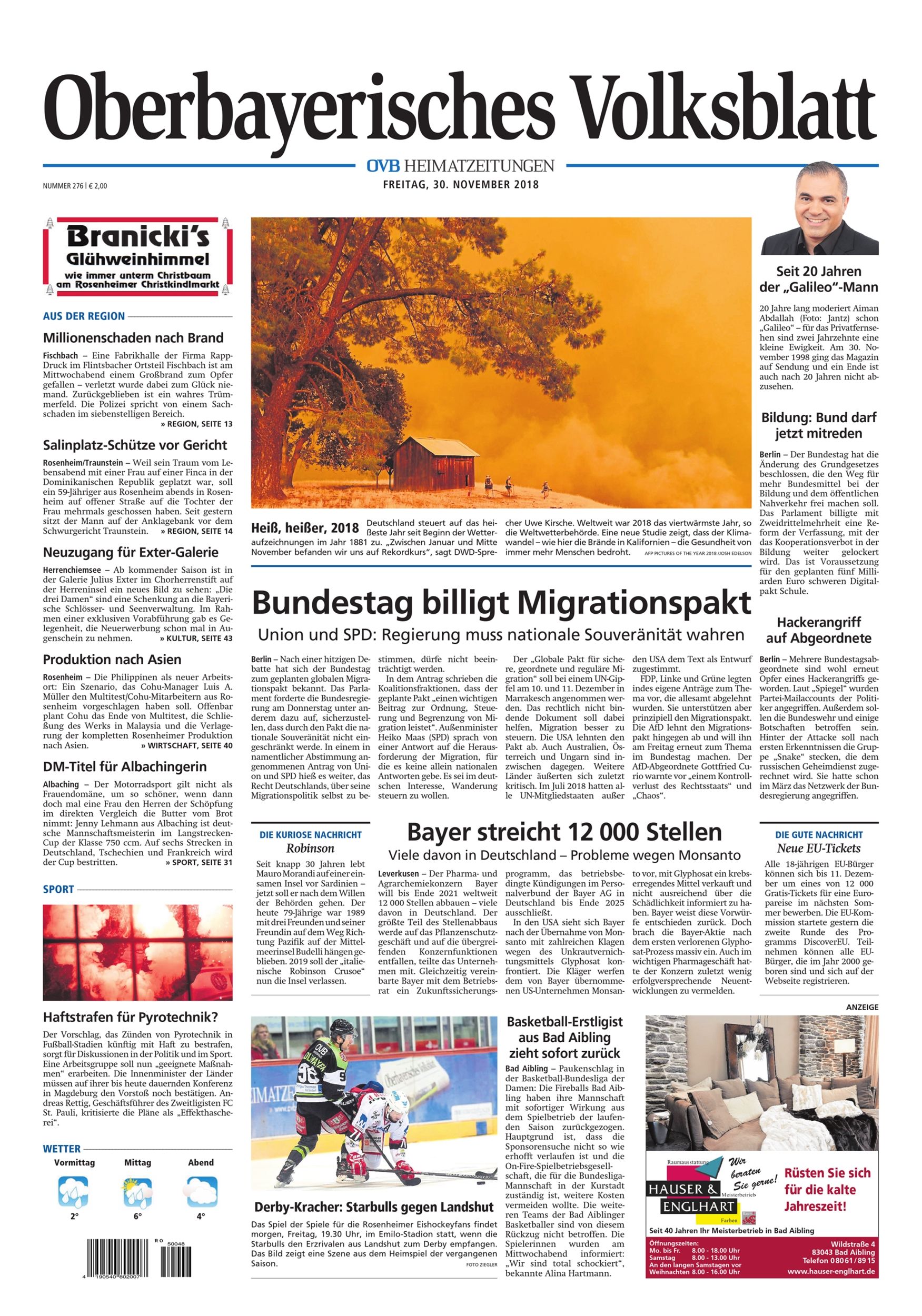 Seite RO1, Ressort Oberbayerisches Volksblatt