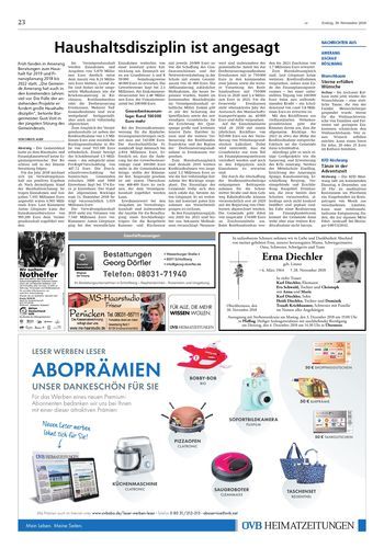 Seite RO23, Ressort Oberbayerisches Volksblatt