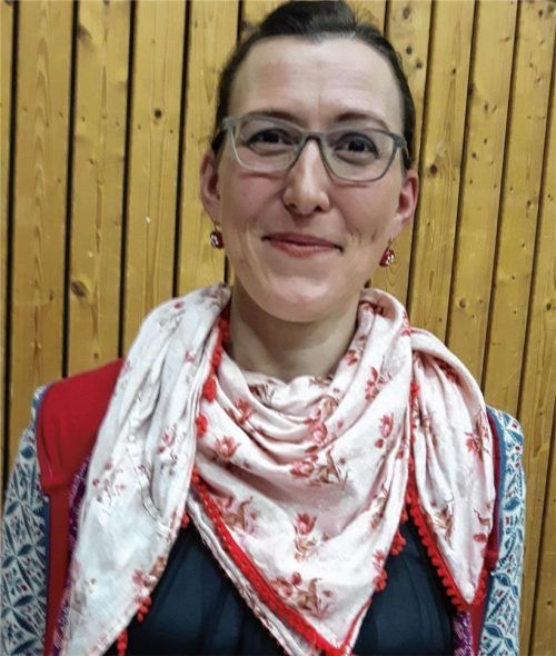 Die Kabarettistin Martina Schwarzmann nach ihrem Auftritt in Rohrdorf.Foto knothe