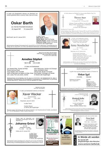 Seite RO16, Ressort Oberbayerisches Volksblatt