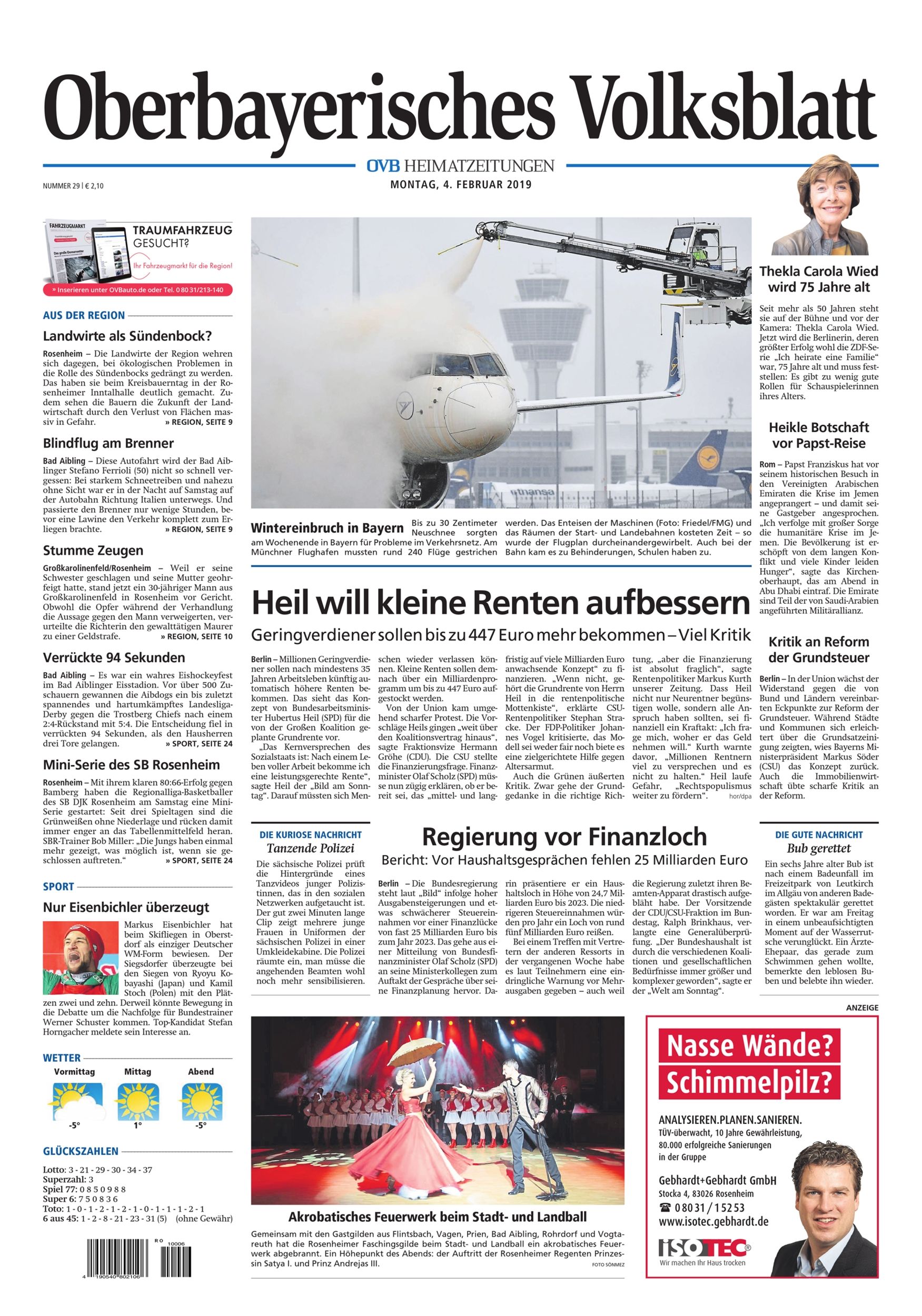 Seite RO1, Ressort Oberbayerisches Volksblatt