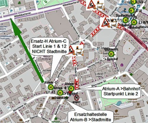 Alles anders: Viele Busse können nicht mehr die gewohnte Strecke fahren.Foto Stadtverkehr Rosenheim GMBH