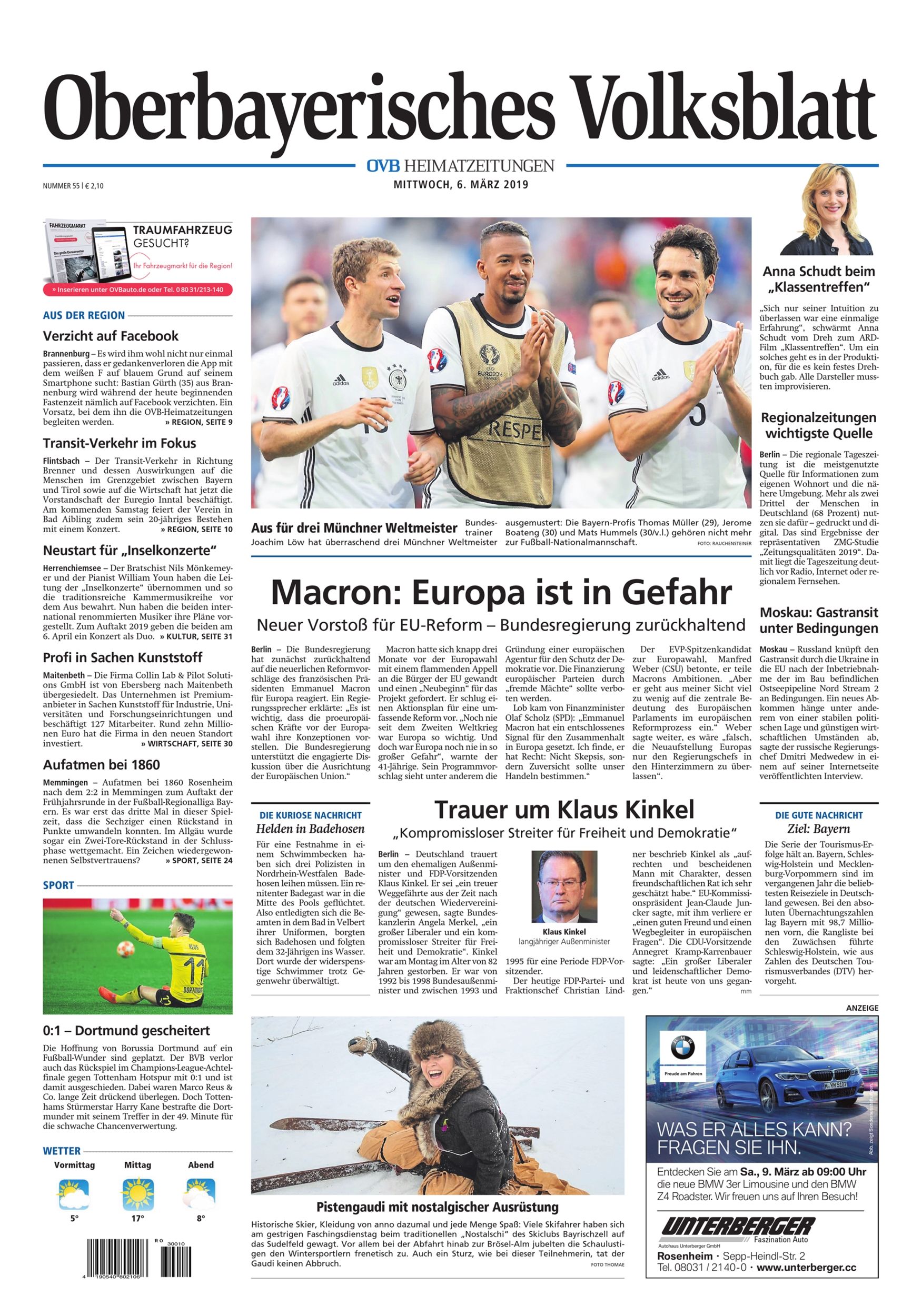Seite RO1, Ressort Oberbayerisches Volksblatt