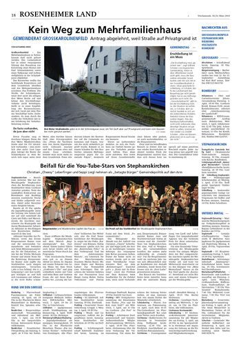 Seite RO18, Ressort Oberbayerisches Volksblatt