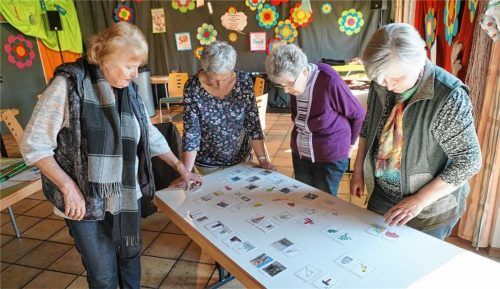Wort-Kombi: Gar nicht so einfach, die Bilder alle richtig zu Paaren zu sortieren. Fotos Dorendorf-Gietl