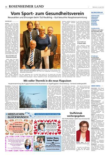 Seite RO16, Ressort Oberbayerisches Volksblatt