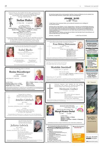 Seite RO23, Ressort Oberbayerisches Volksblatt