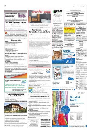 Seite RO33, Ressort Oberbayerisches Volksblatt