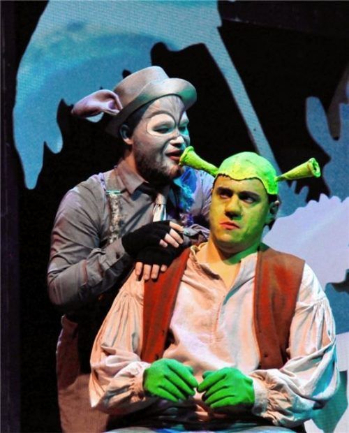 Szene aus „Shrek – Das Musical“, dem neuen Projekt der jungen Immlinger Schauspieler. Foto re
