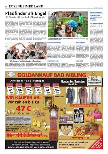 Seite RO13, Ressort Oberbayerisches Volksblatt
