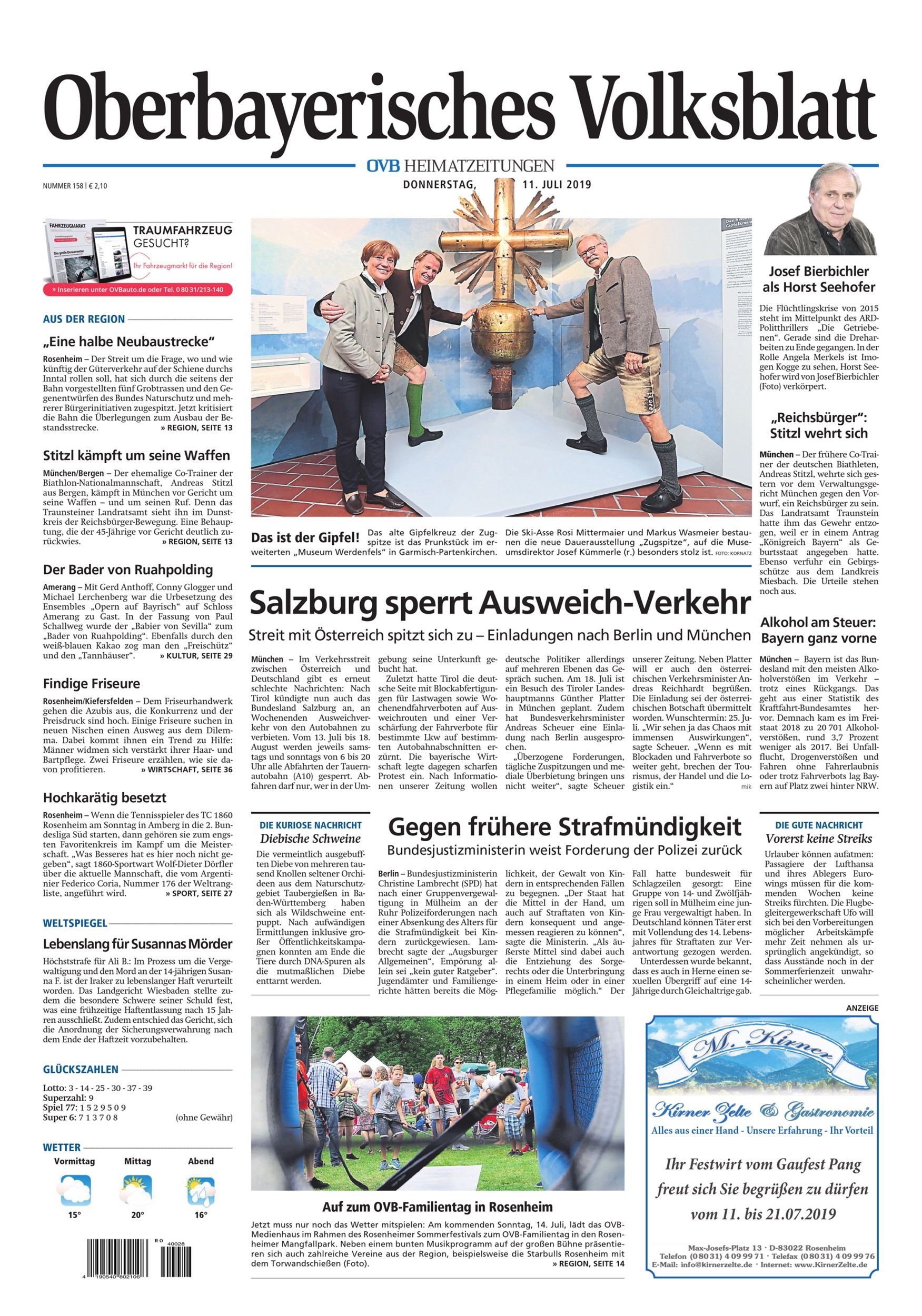 Seite RO1, Ressort Oberbayerisches Volksblatt