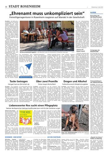 Seite RO16, Ressort Oberbayerisches Volksblatt