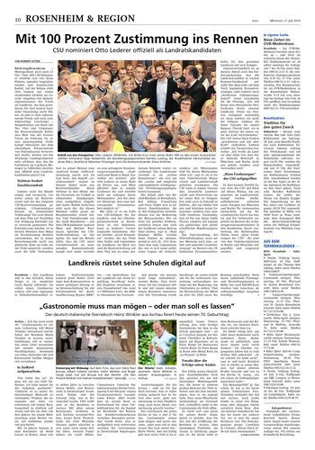 Seite RO10, Ressort Oberbayerisches Volksblatt