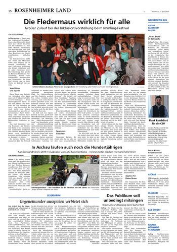 Seite RO15, Ressort Oberbayerisches Volksblatt