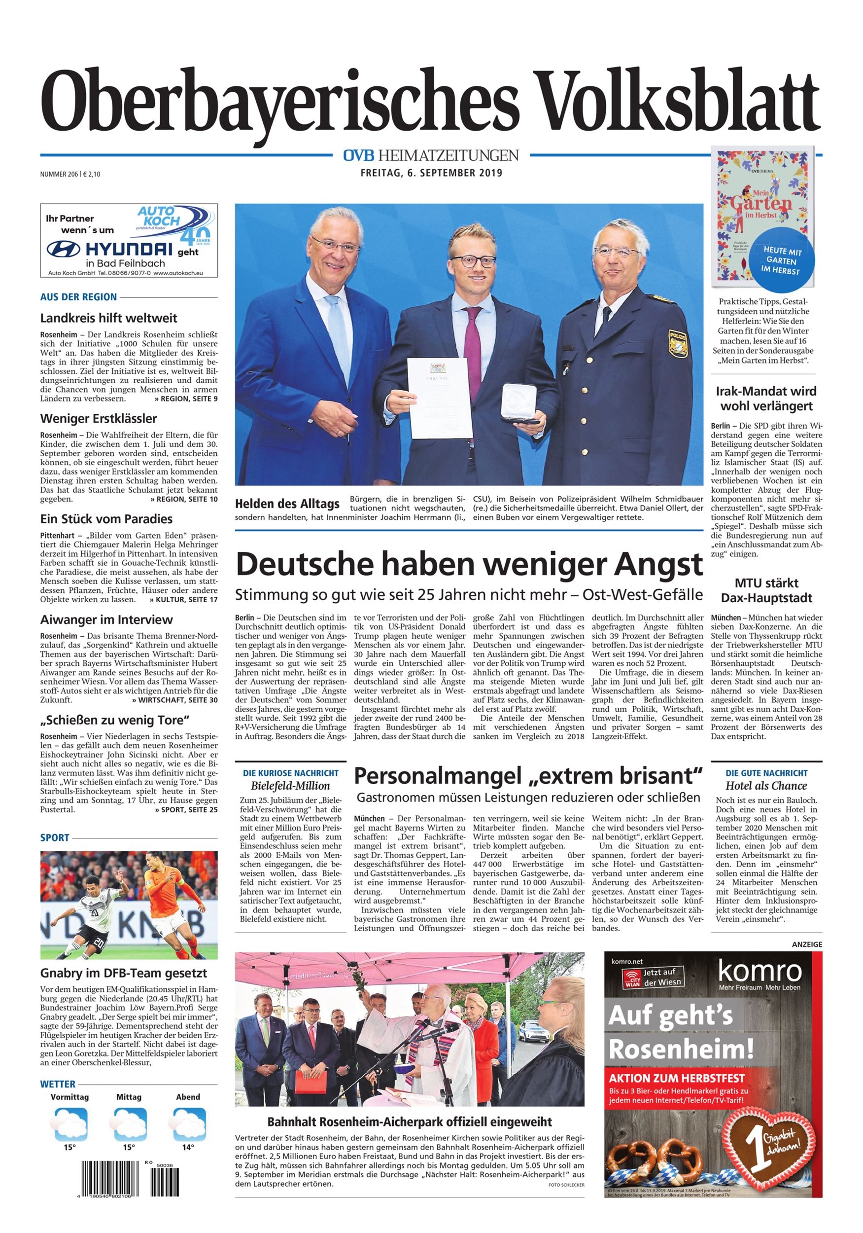 Seite RO1, Ressort Oberbayerisches Volksblatt
