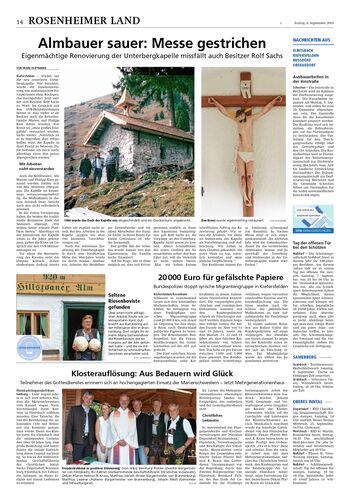 Seite RO14, Ressort Oberbayerisches Volksblatt