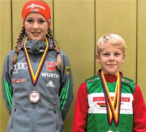 Christina Feicht und Felix Brieden siegten beim deutschen Schülercup in Winterberg.