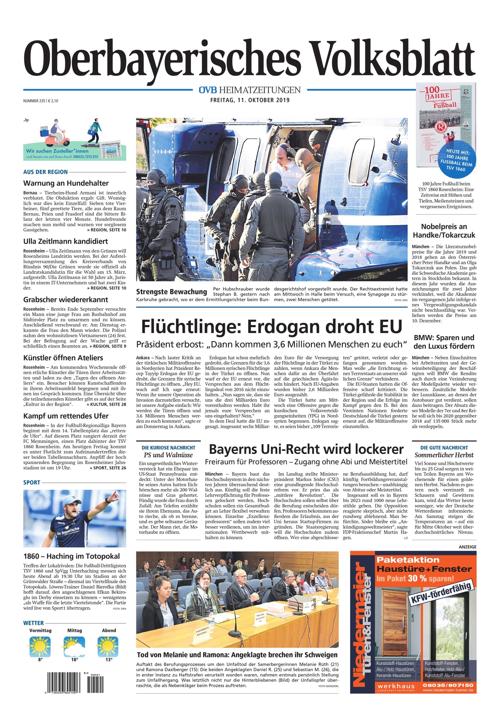 Seite RO1, Ressort Oberbayerisches Volksblatt