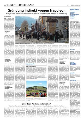 Seite RO16, Ressort Oberbayerisches Volksblatt