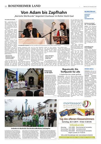 Seite RO13, Ressort Oberbayerisches Volksblatt