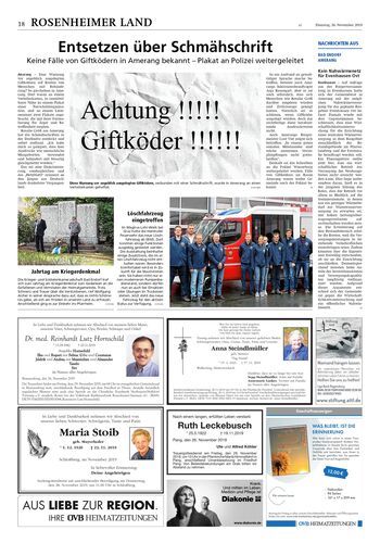 Seite RO18, Ressort Oberbayerisches Volksblatt