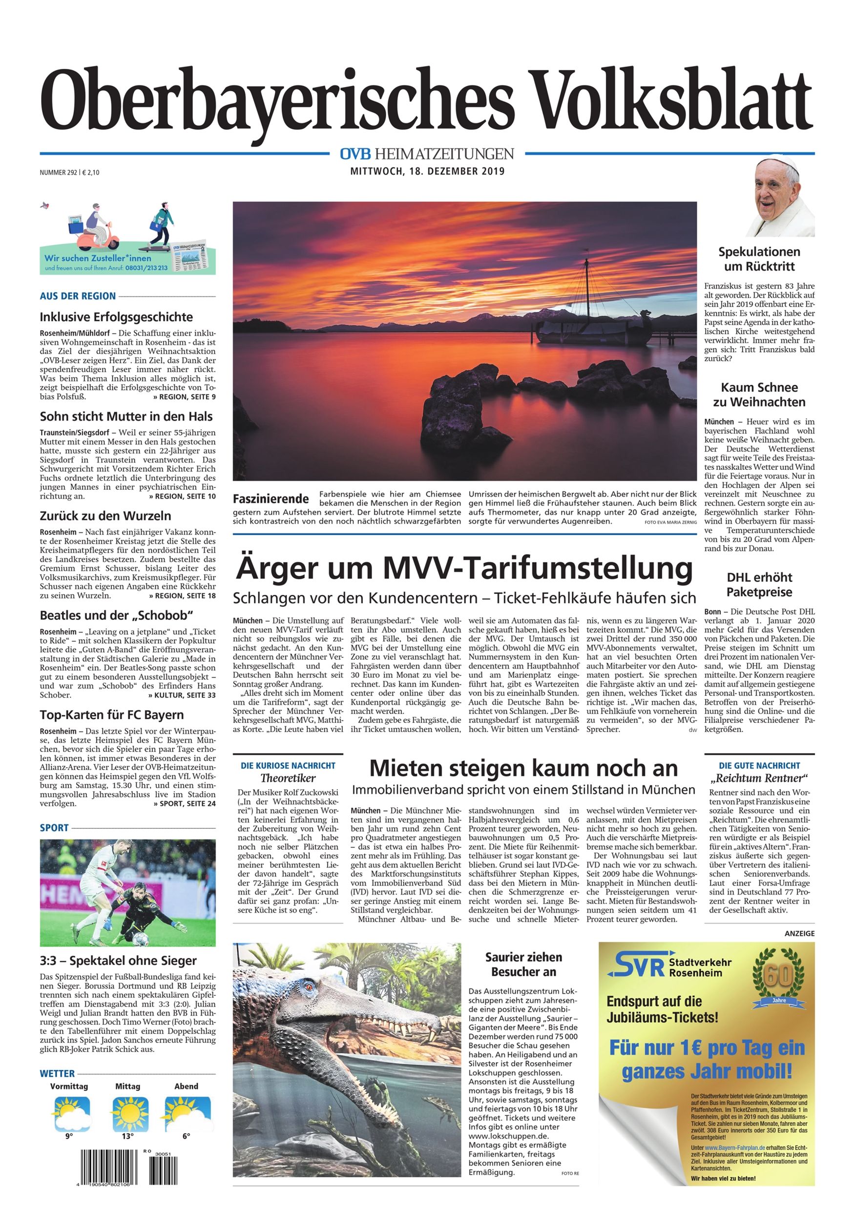 Seite RO1, Ressort Oberbayerisches Volksblatt