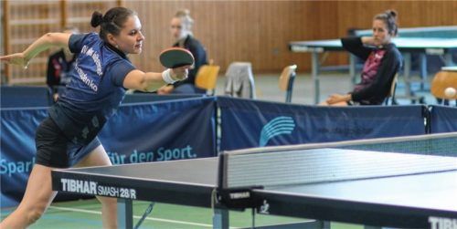 Mit ihren beiden Einzelerfolgen gegen Sindelfingen überstand Iana Zhmudenko die Vorrunde ohne Niederlage.Foto Erlich