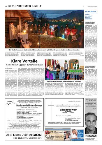 Seite RO16, Ressort Oberbayerisches Volksblatt